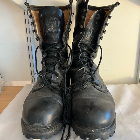 Vintage Carolina Sub Zero Leather Boots 9.5 Steel Toe Thinsulate USA Black - Picture 3 of 7